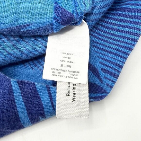 J. Crew Blue Print Linen Chino Shorts - Women’s US 2 - Picture 8 of 12